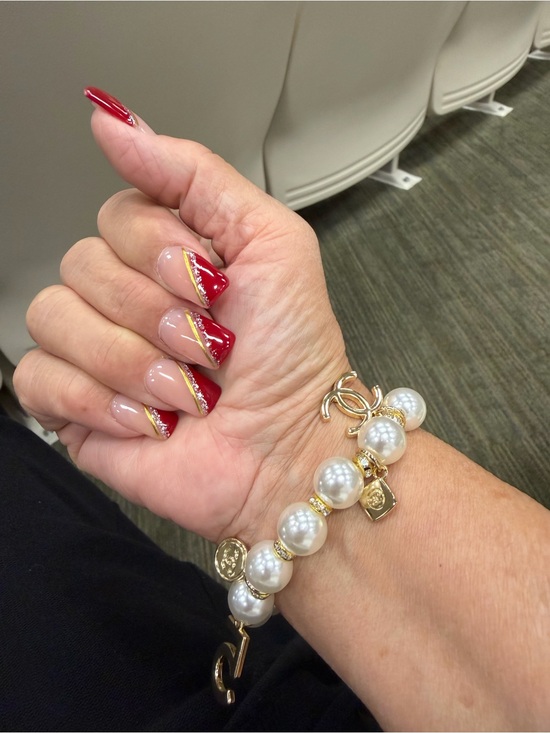 None Jewelry - GWP Chanel inspiration!!Gold-Tone & Pearl Charm Bracelet